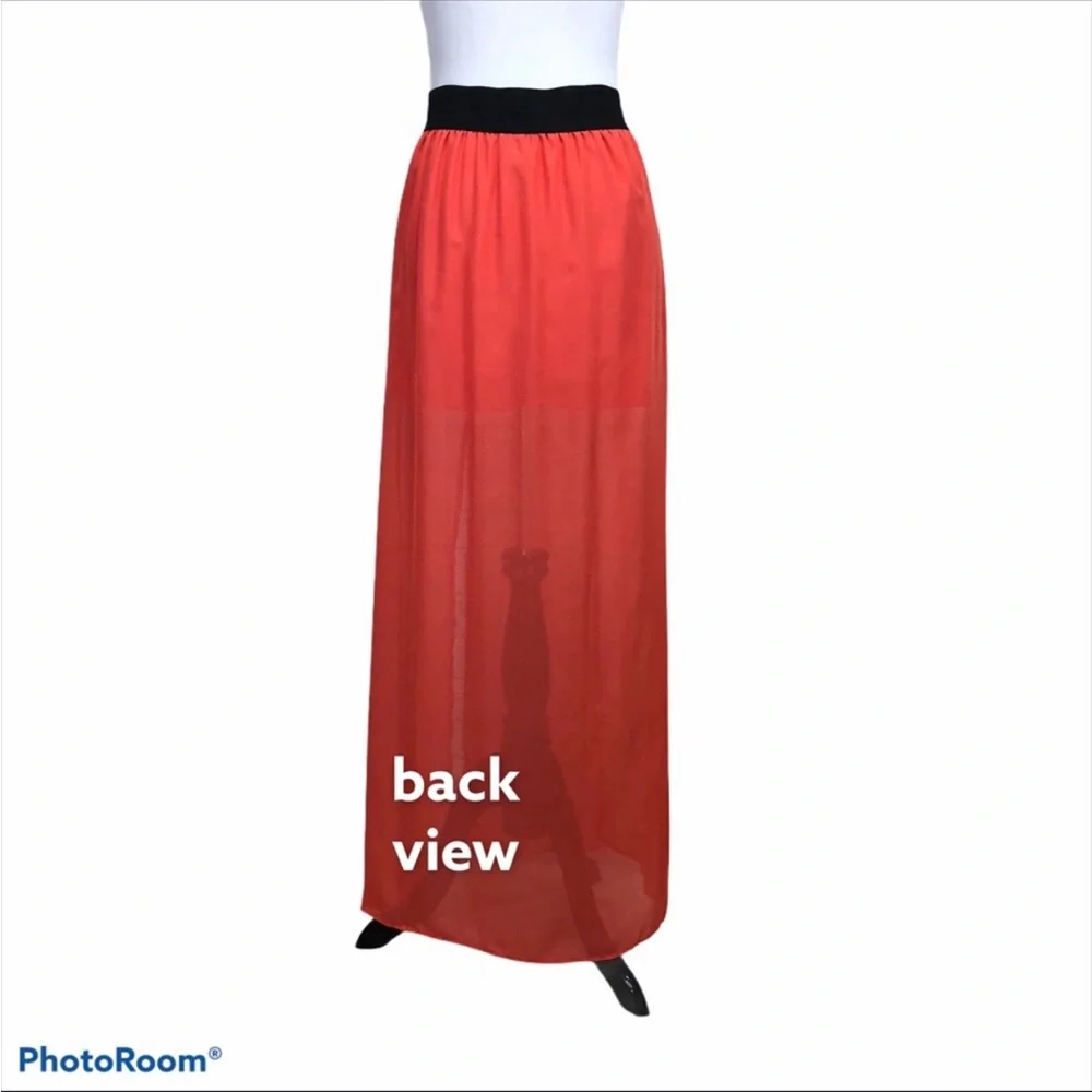 Hot Gal sheer maxi overlay pull on mini skirt